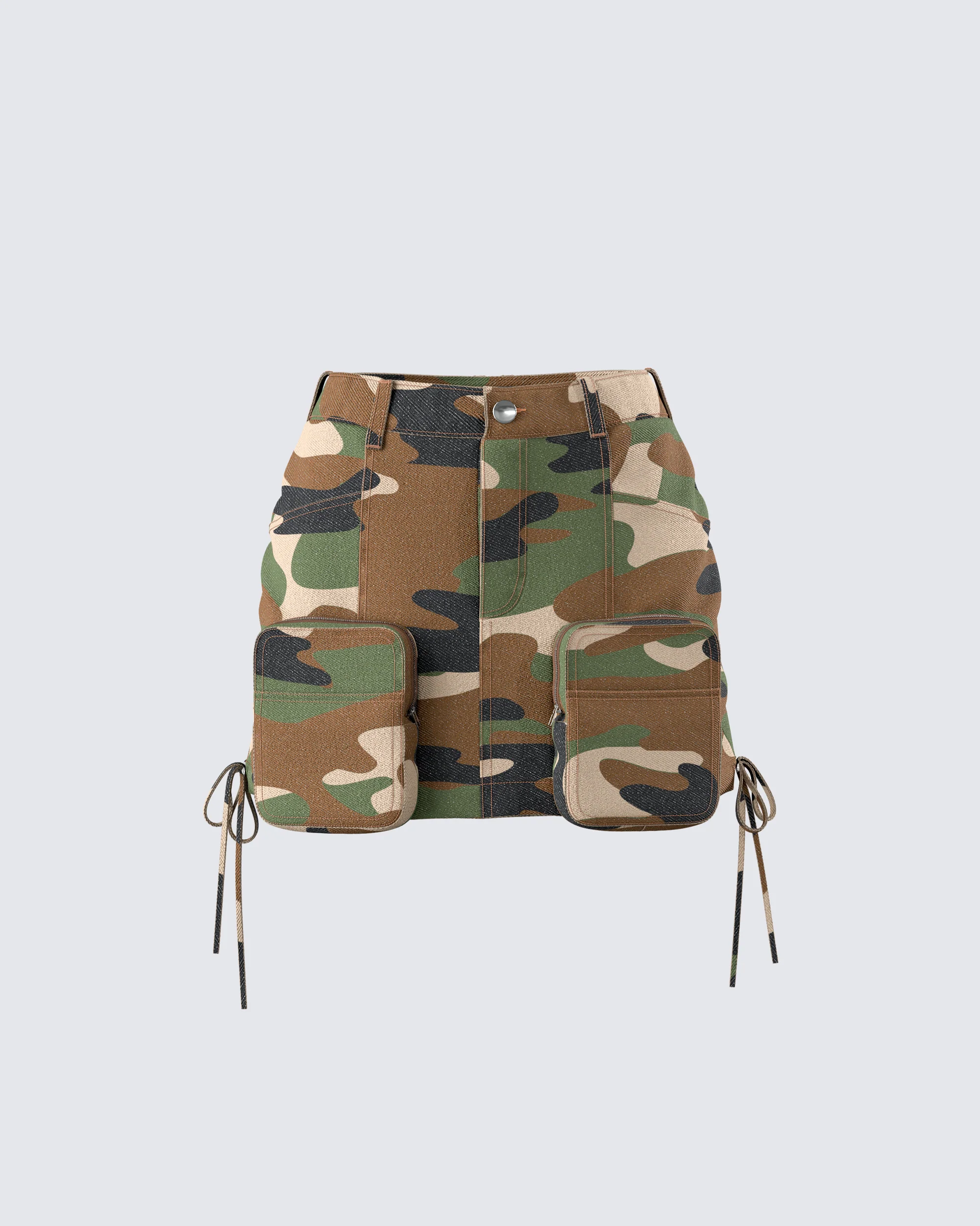 Merida Camo Zip Pocket Mini Skirt