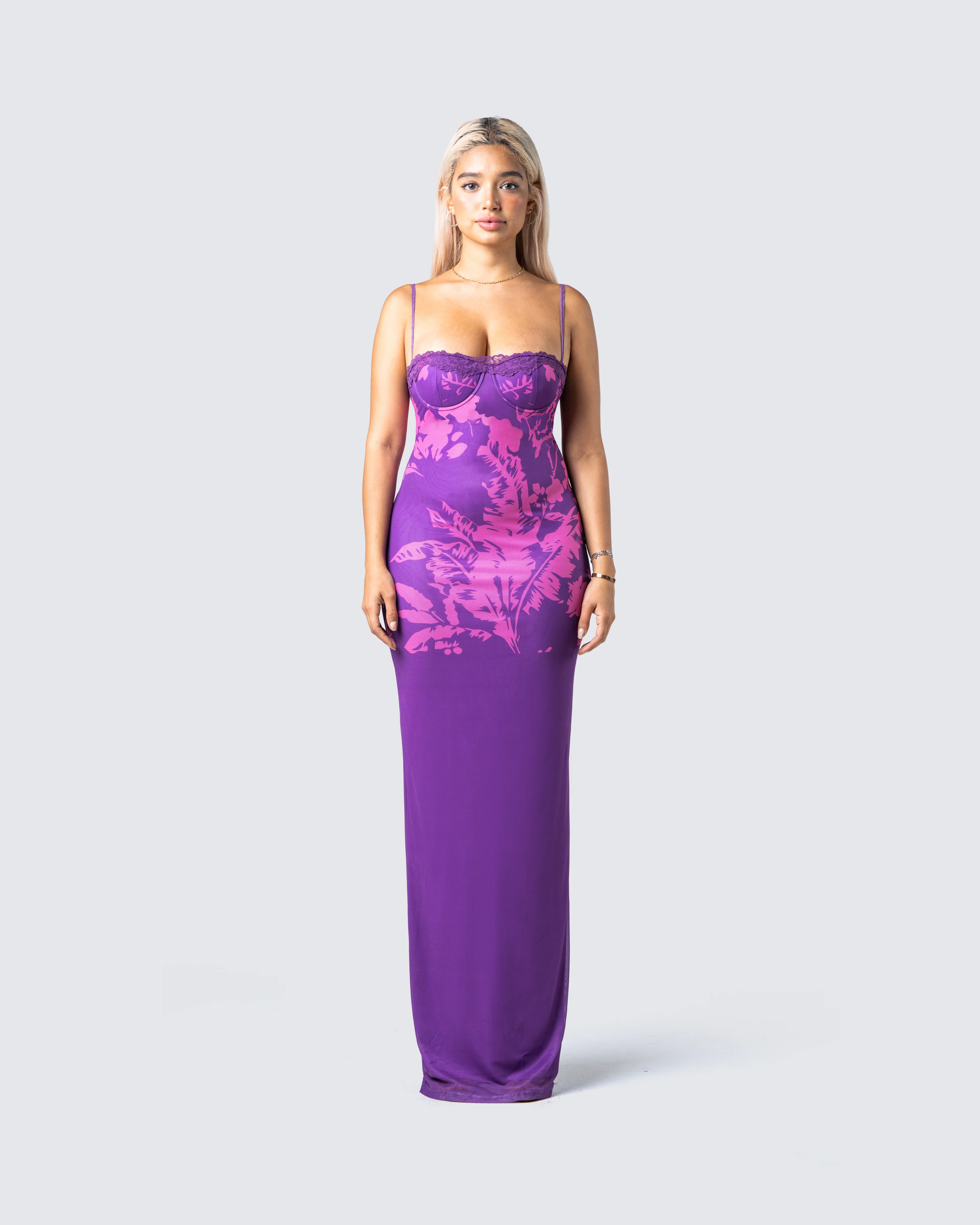 Nessa Floral Print Maxi Dress - Image 3