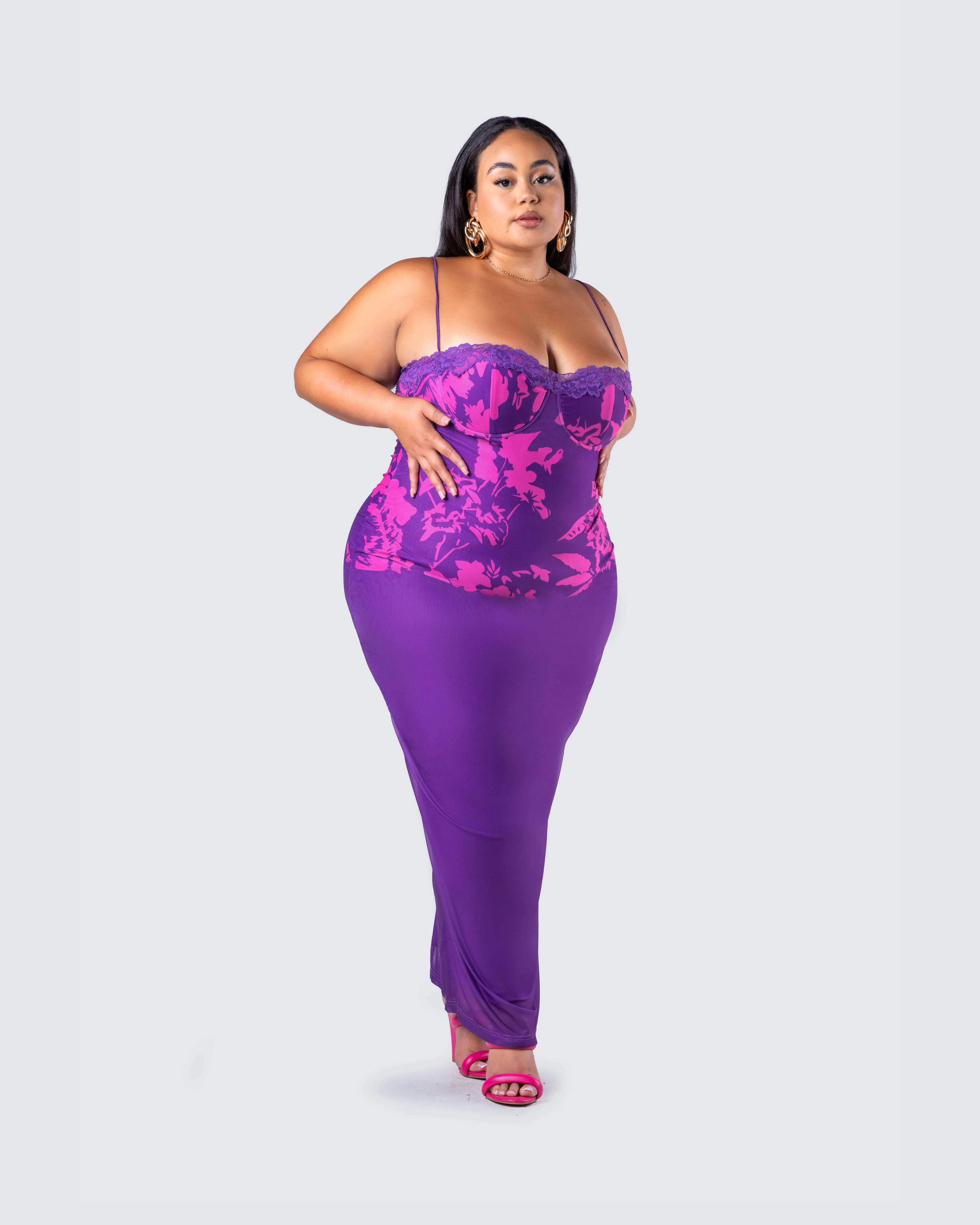 Nessa Floral Print Maxi Dress - Image 6