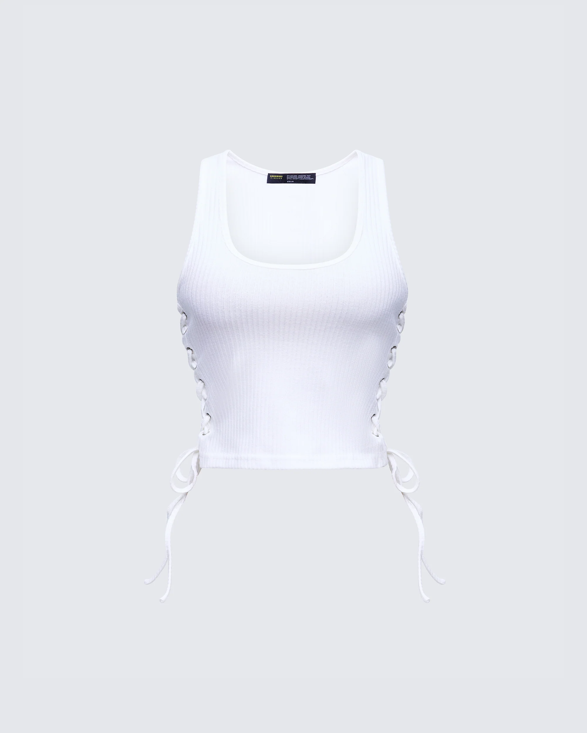 Nixie White Lace Up Tank