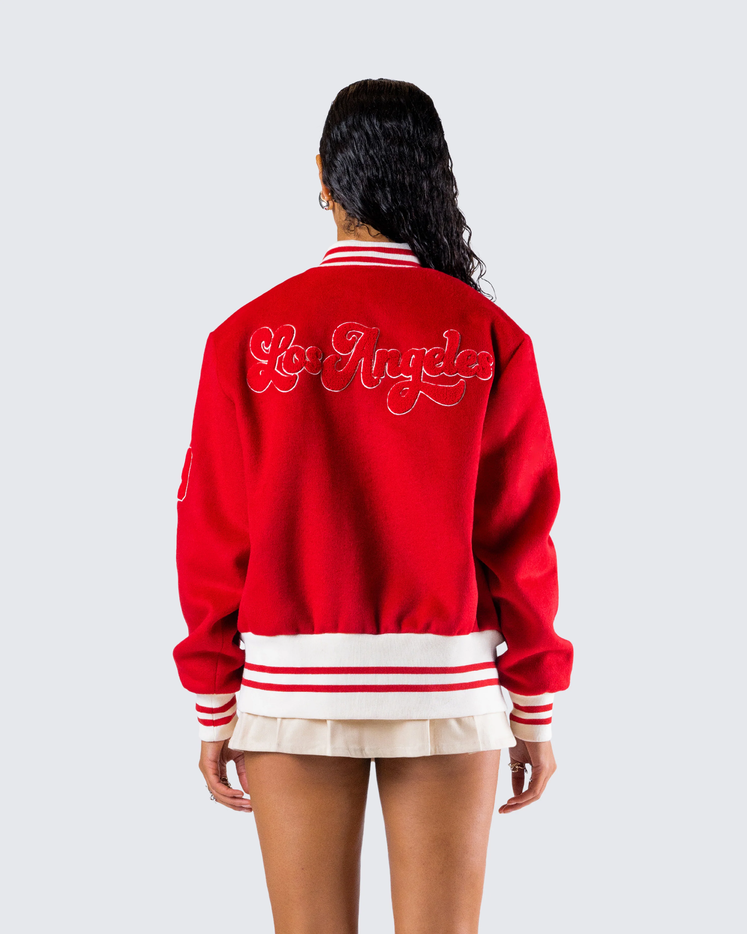 Palmer Red Varsity Jacket - Image 7