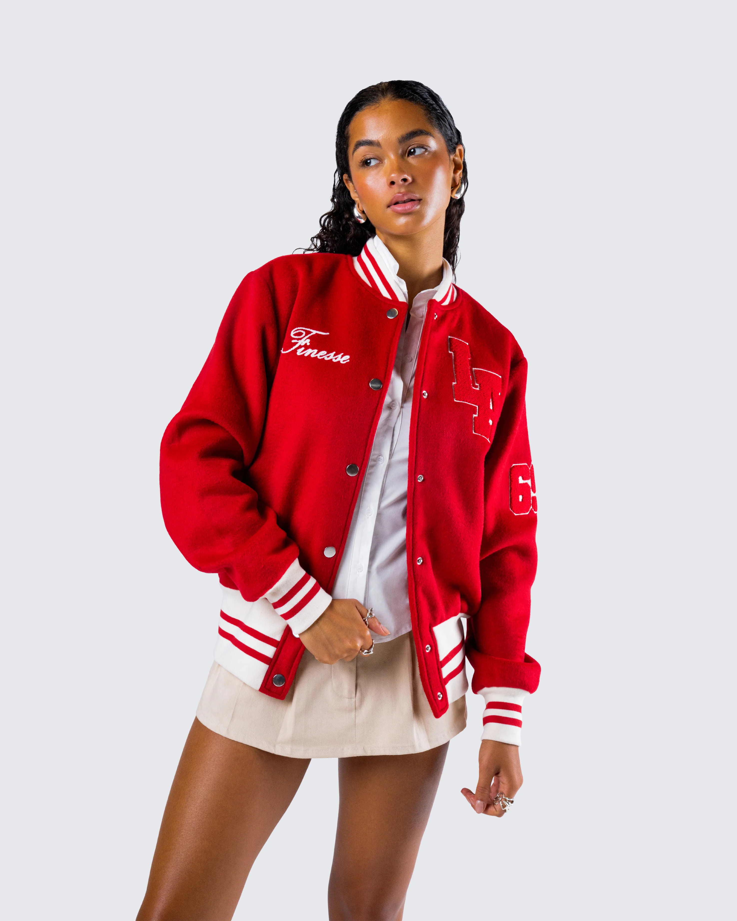 Palmer Red Varsity Jacket - Image 8