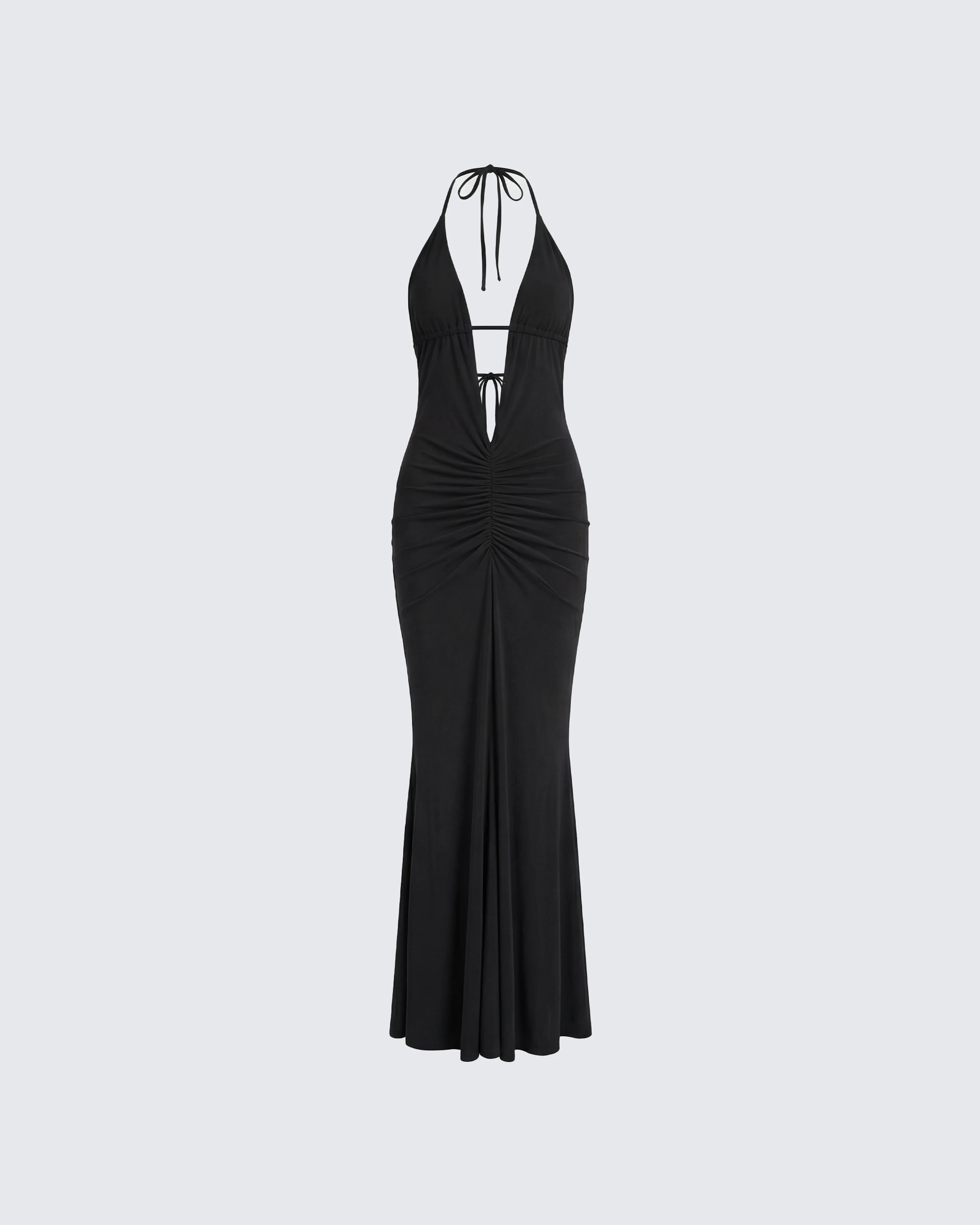 Ravie Black Halterneck Maxi Dress
