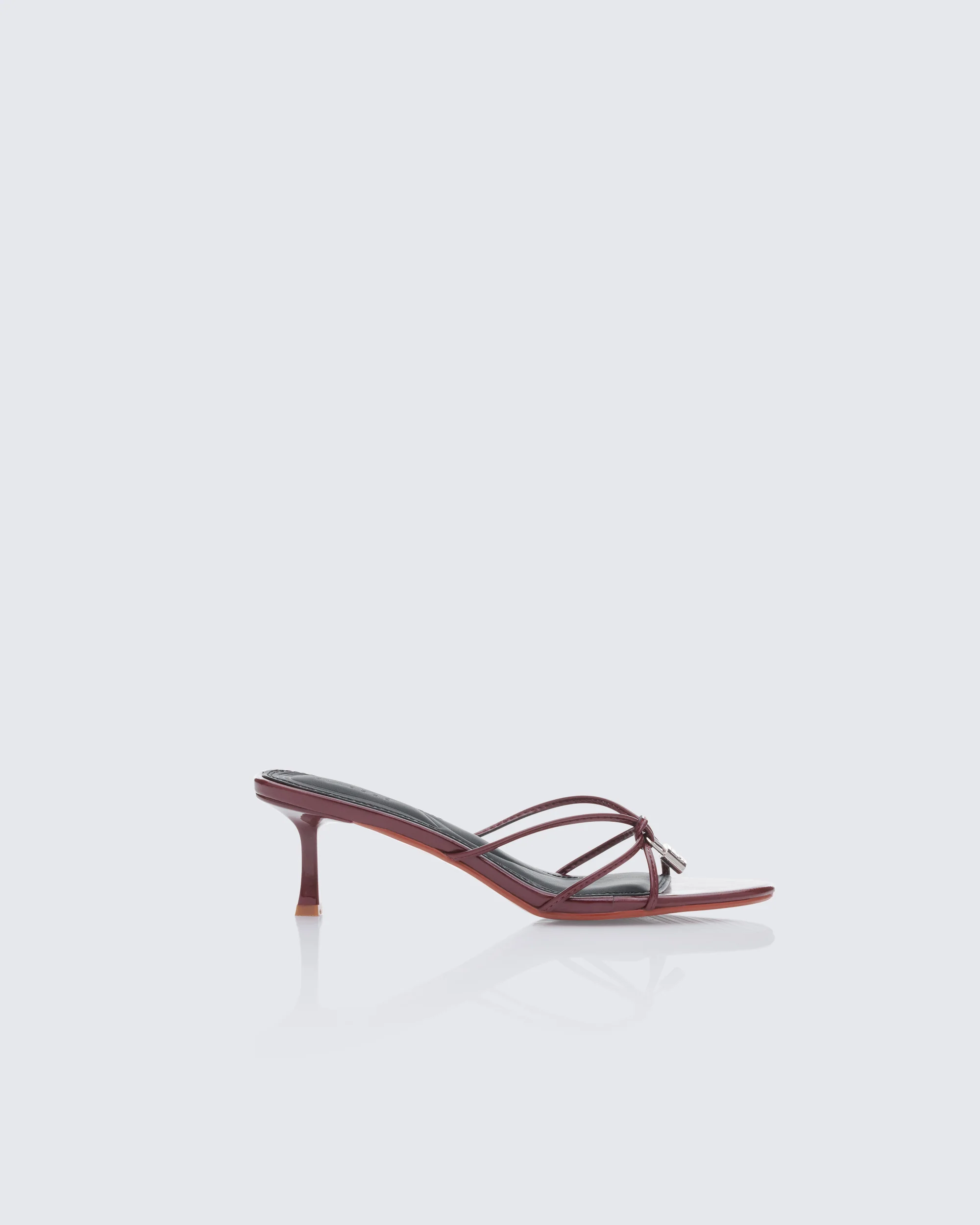 Raya Burgundy Locked in Kitten Heel