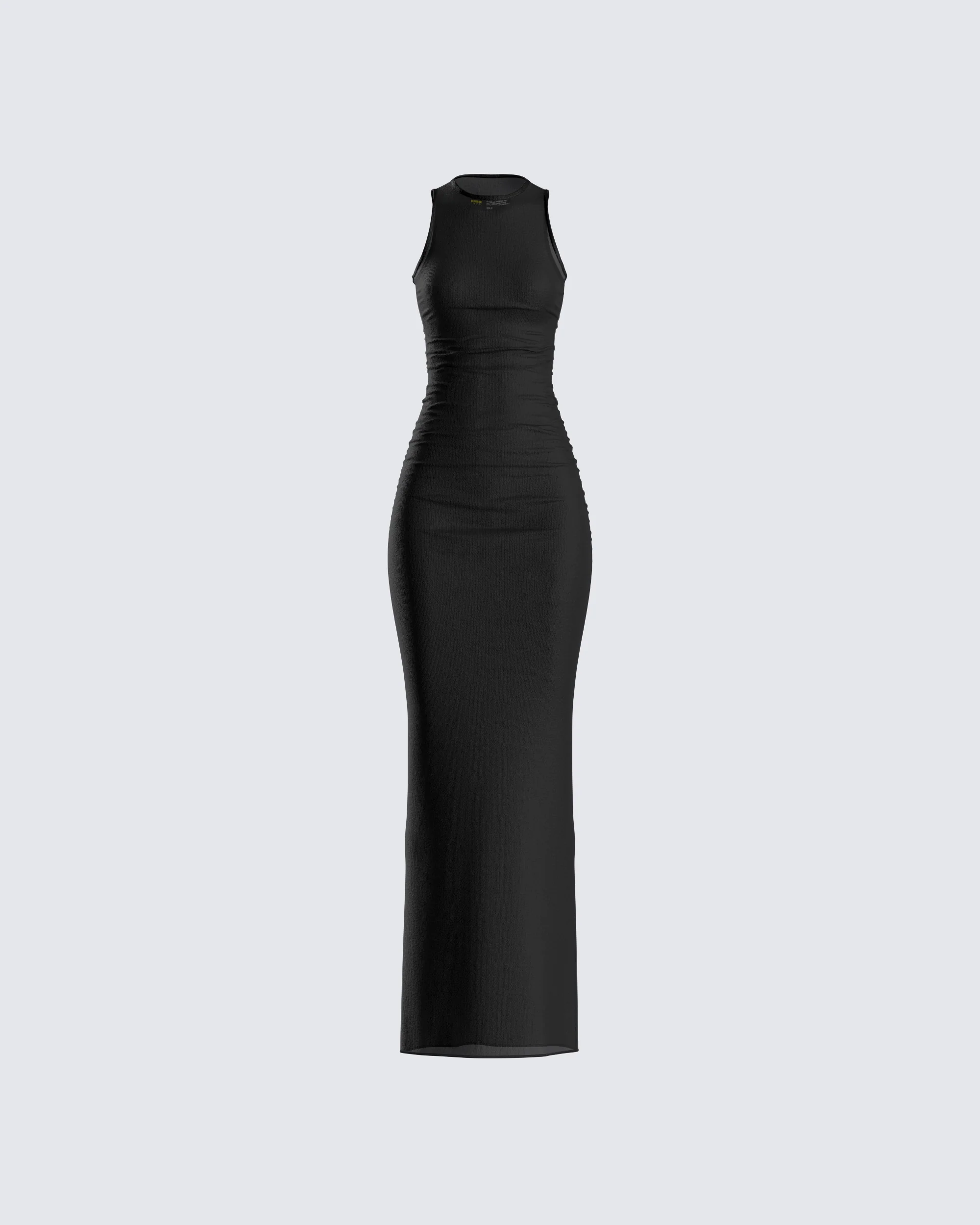 Rosario Black Mesh Maxi Dress