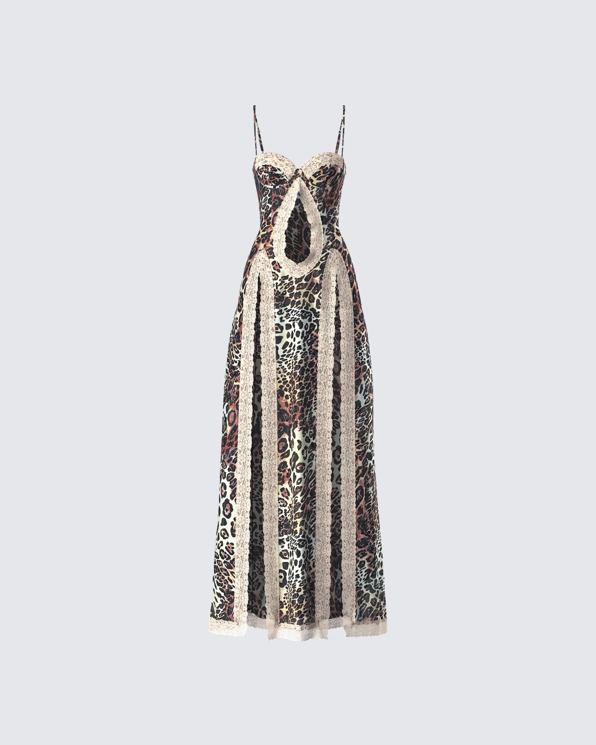 Royan Leopard Print Maxi Dress