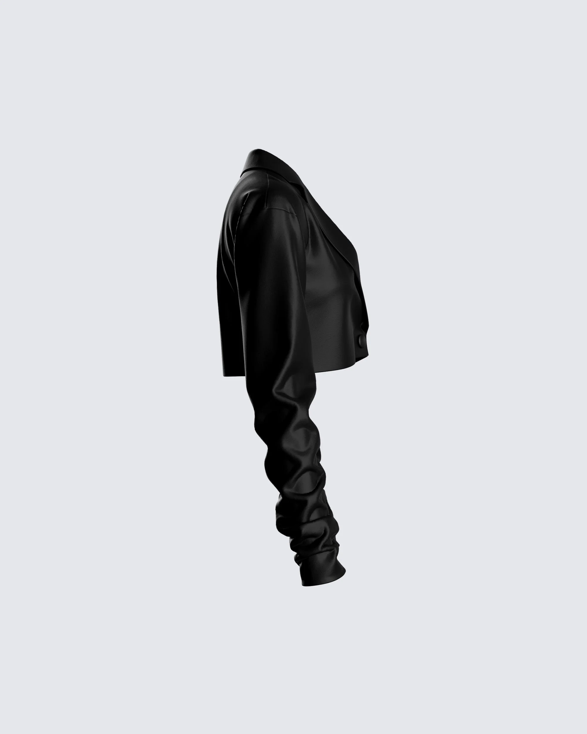 Ryder Black Cropped Jacket - Image 2