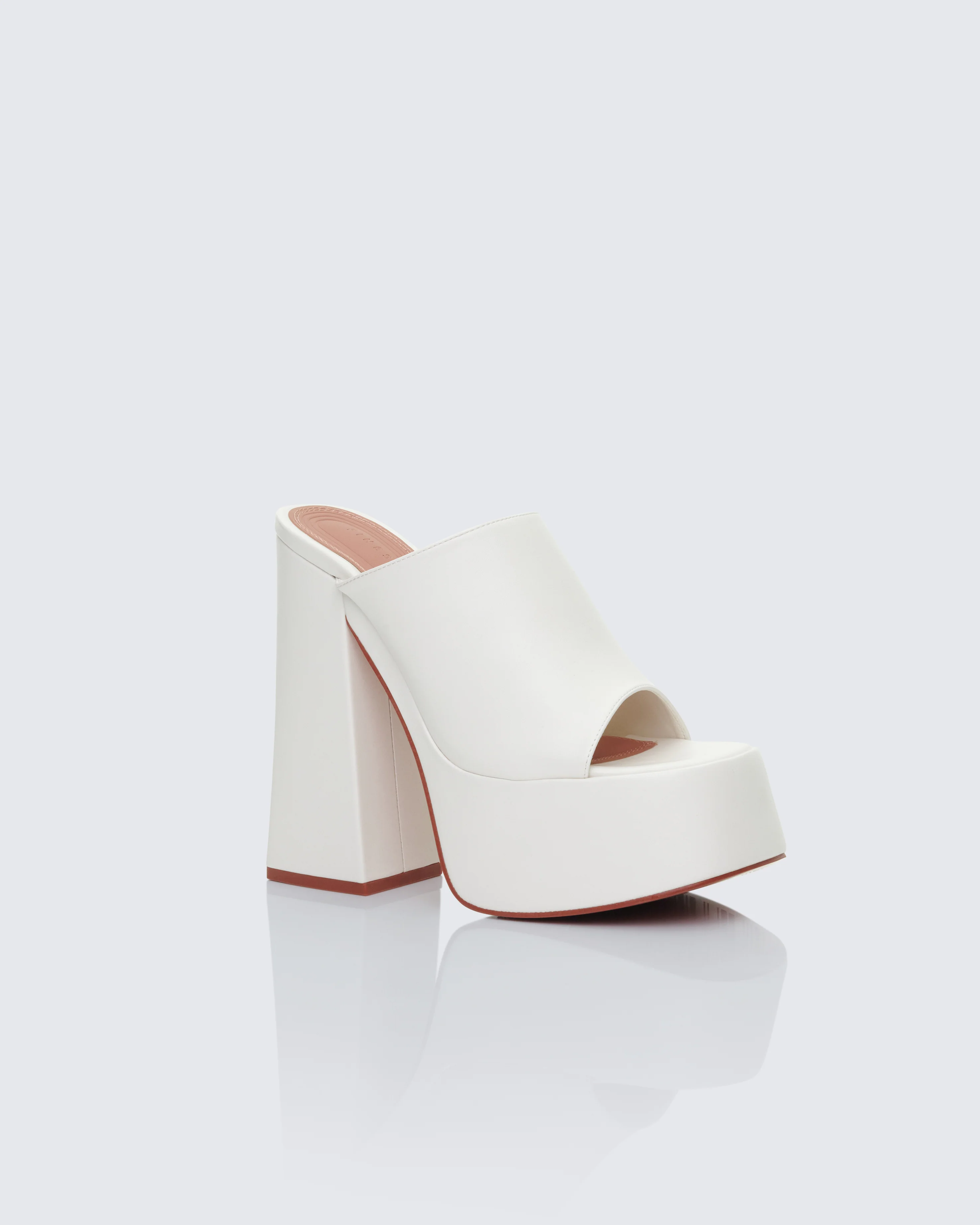 Saige White Open Toe Platform Sandal - Image 2