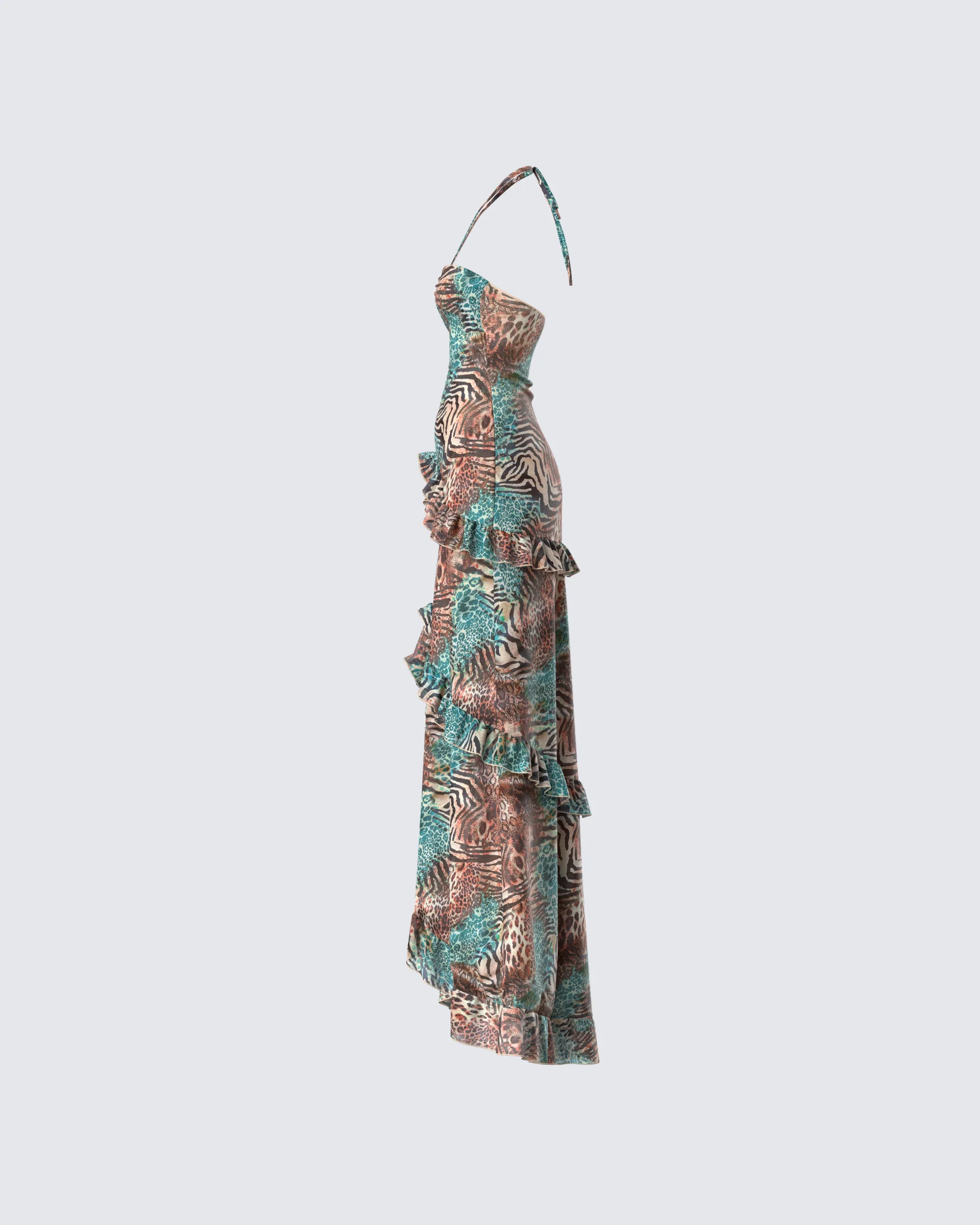 Saphira Animal Print Maxi Dress - Image 2
