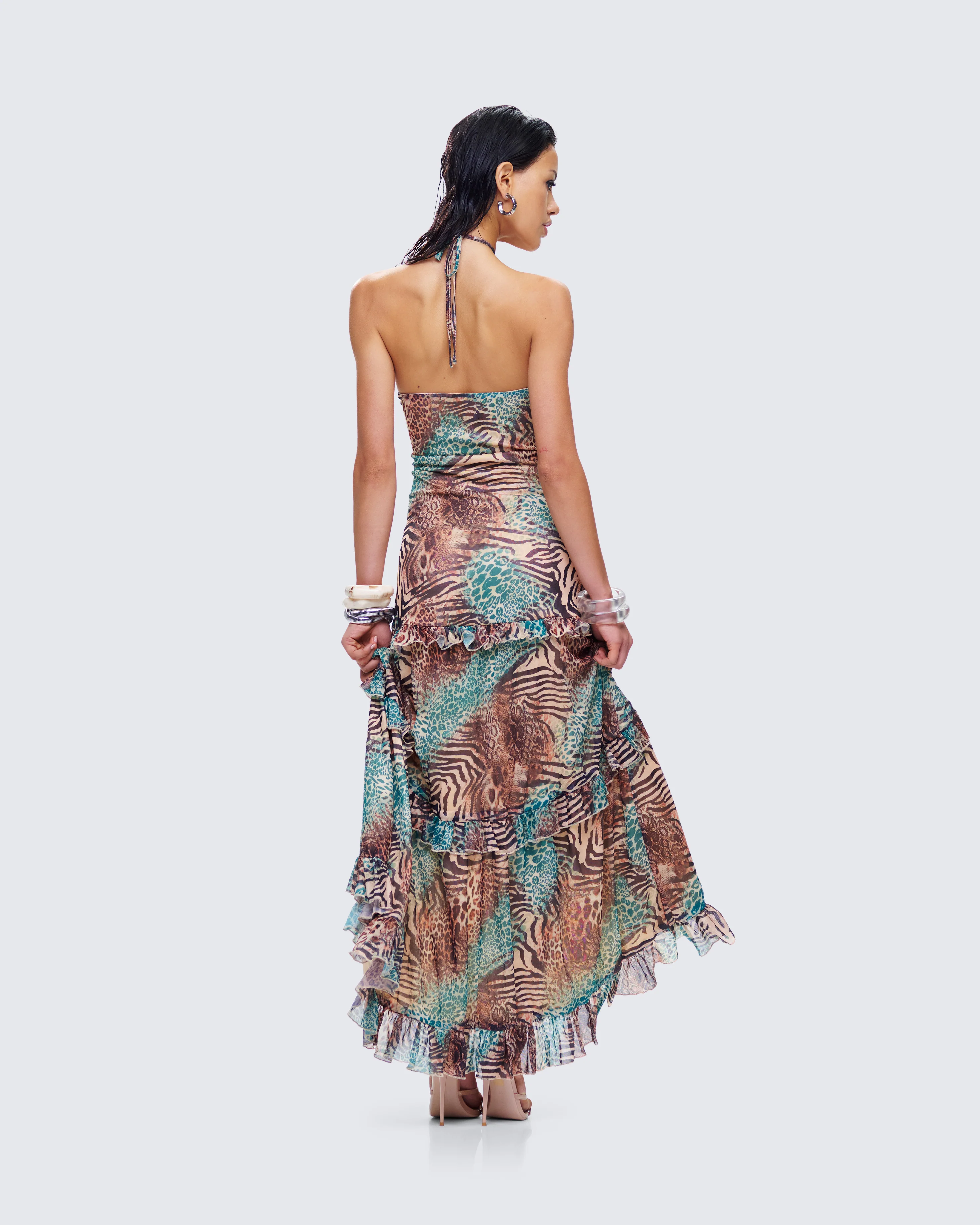 Saphira Animal Print Maxi Dress - Image 7