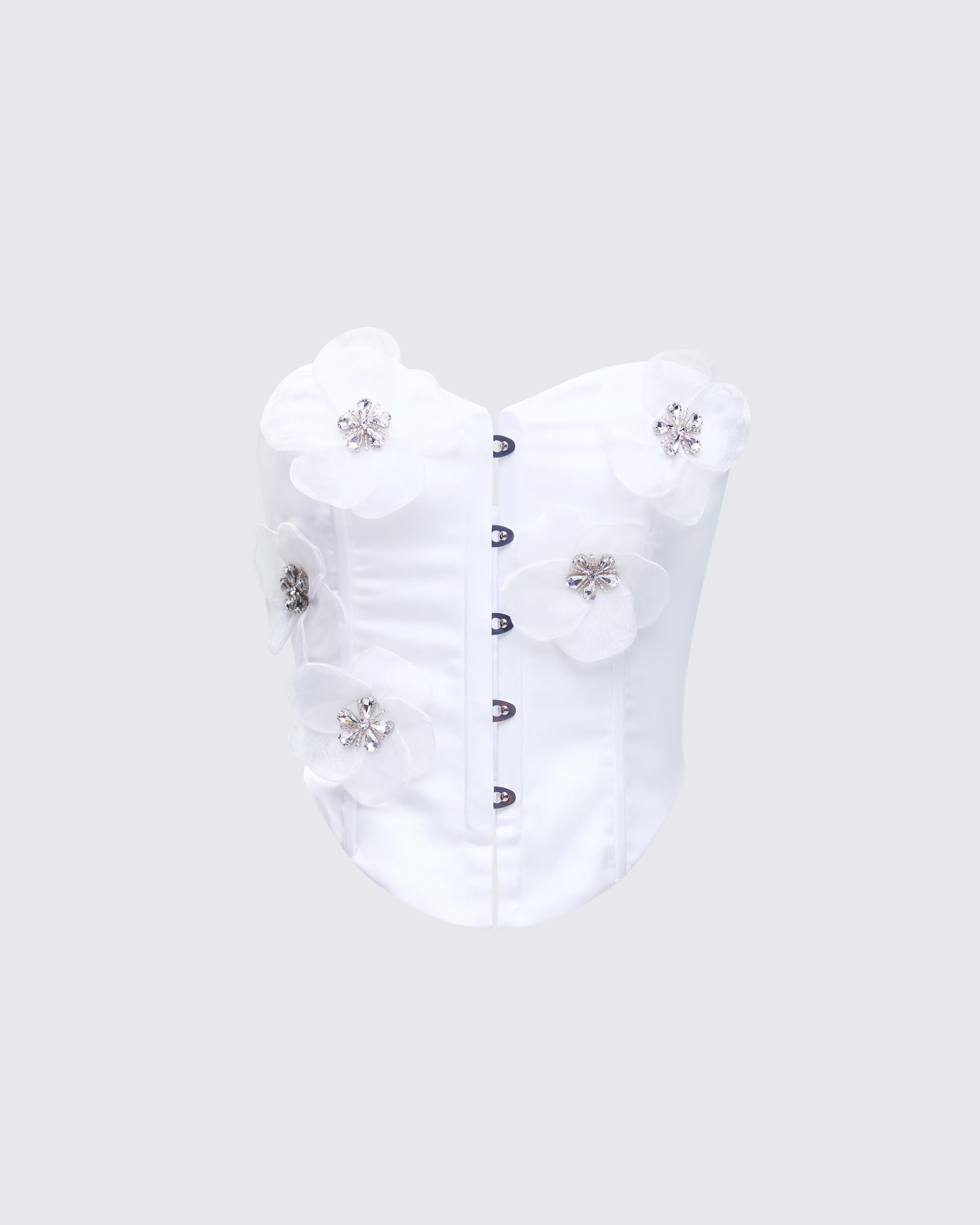 Saranna White Flower Corset