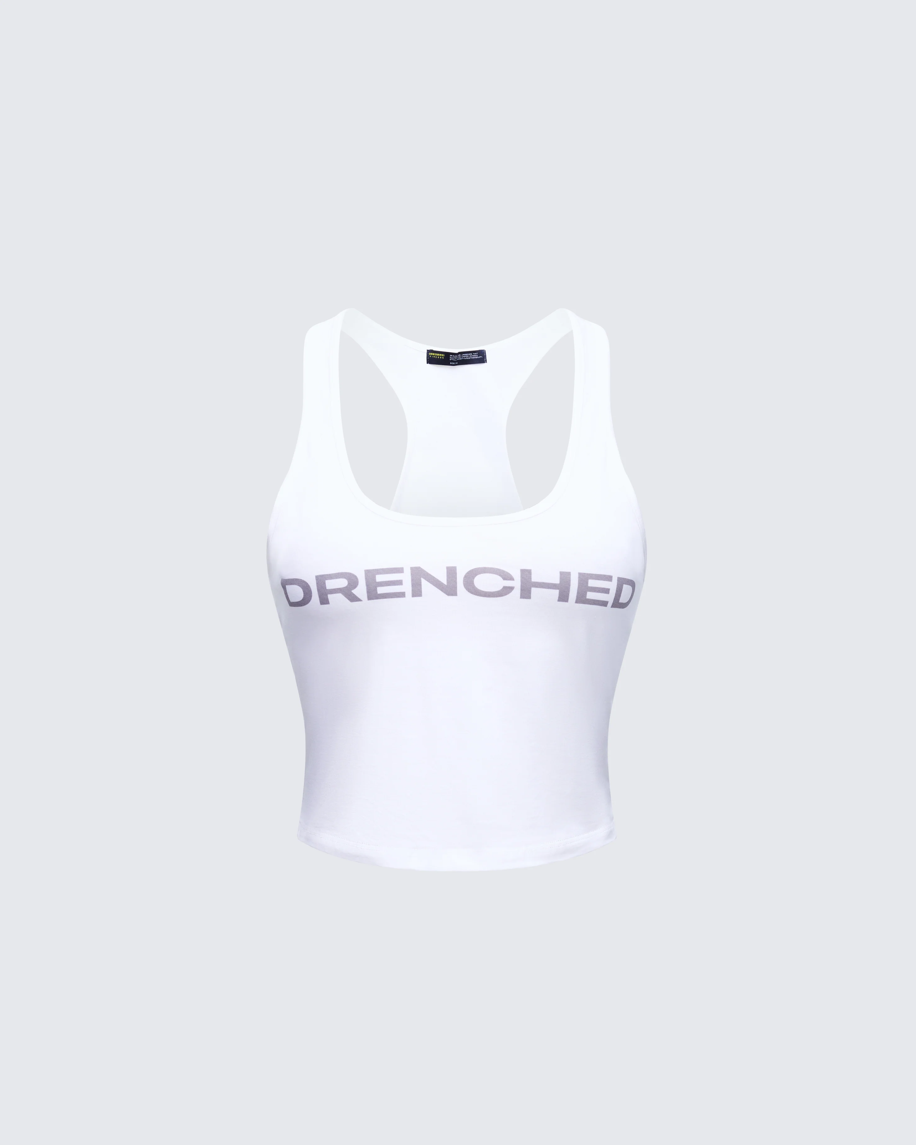 Setareh White Graphic Tank Top