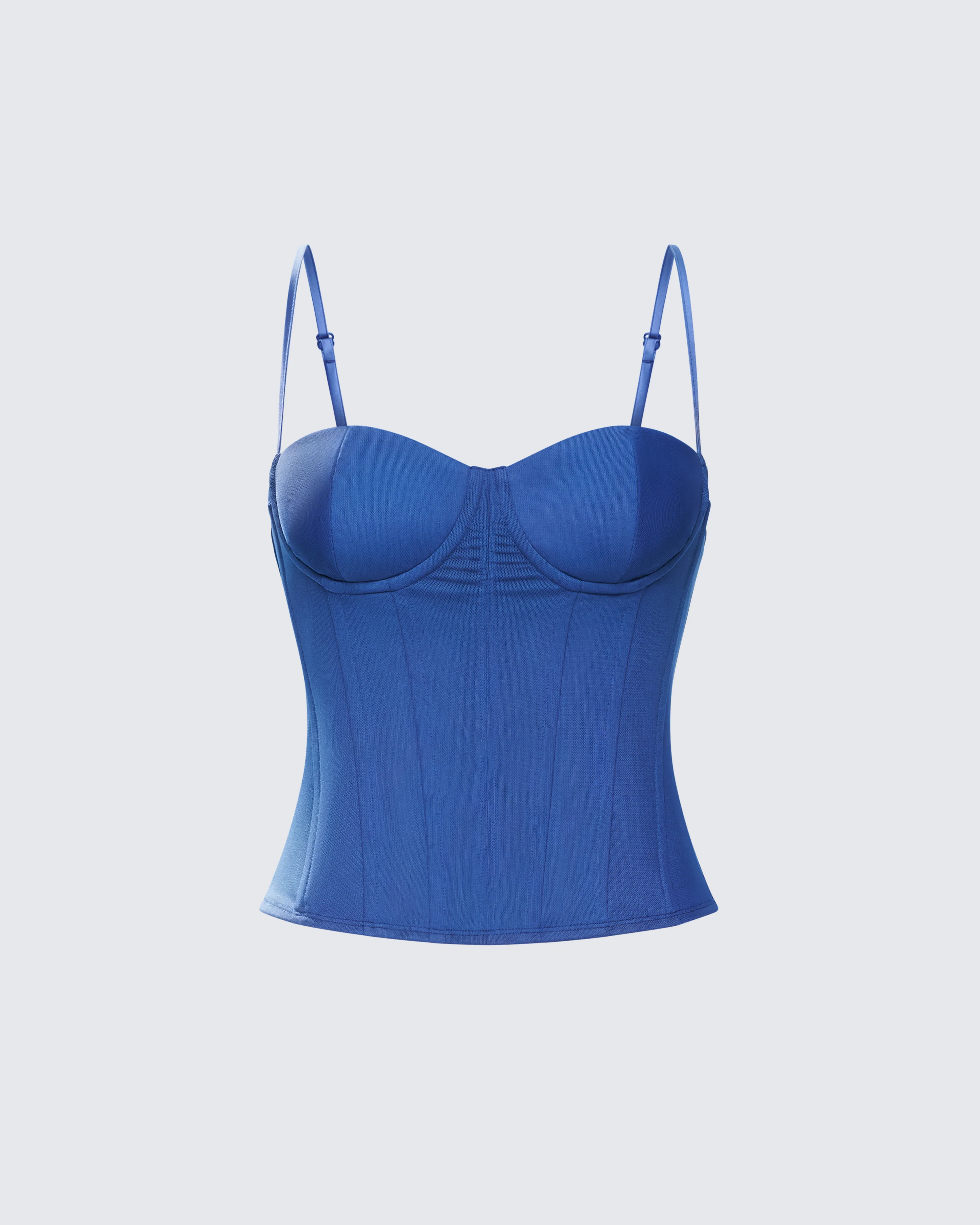 Shaelin Slate Mesh Corset Top