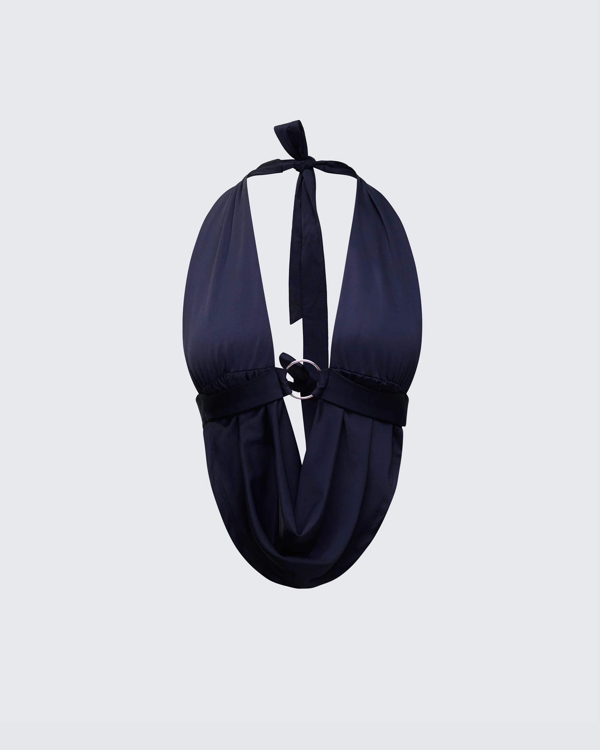 Simmi Black Halter Drape Top