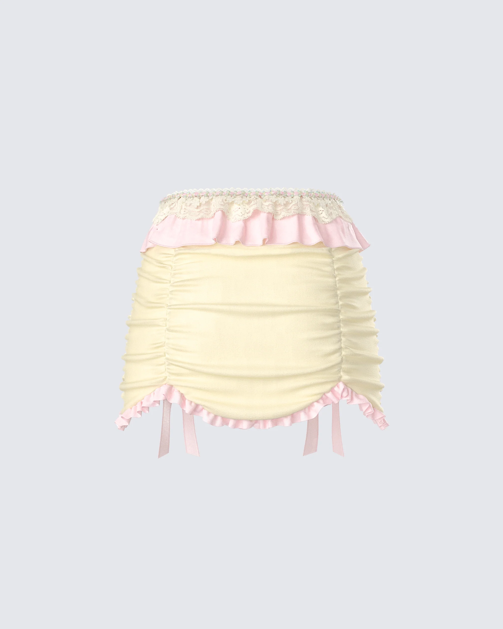 Sofia Pastel Ruffle Mini Skirt - Image 3