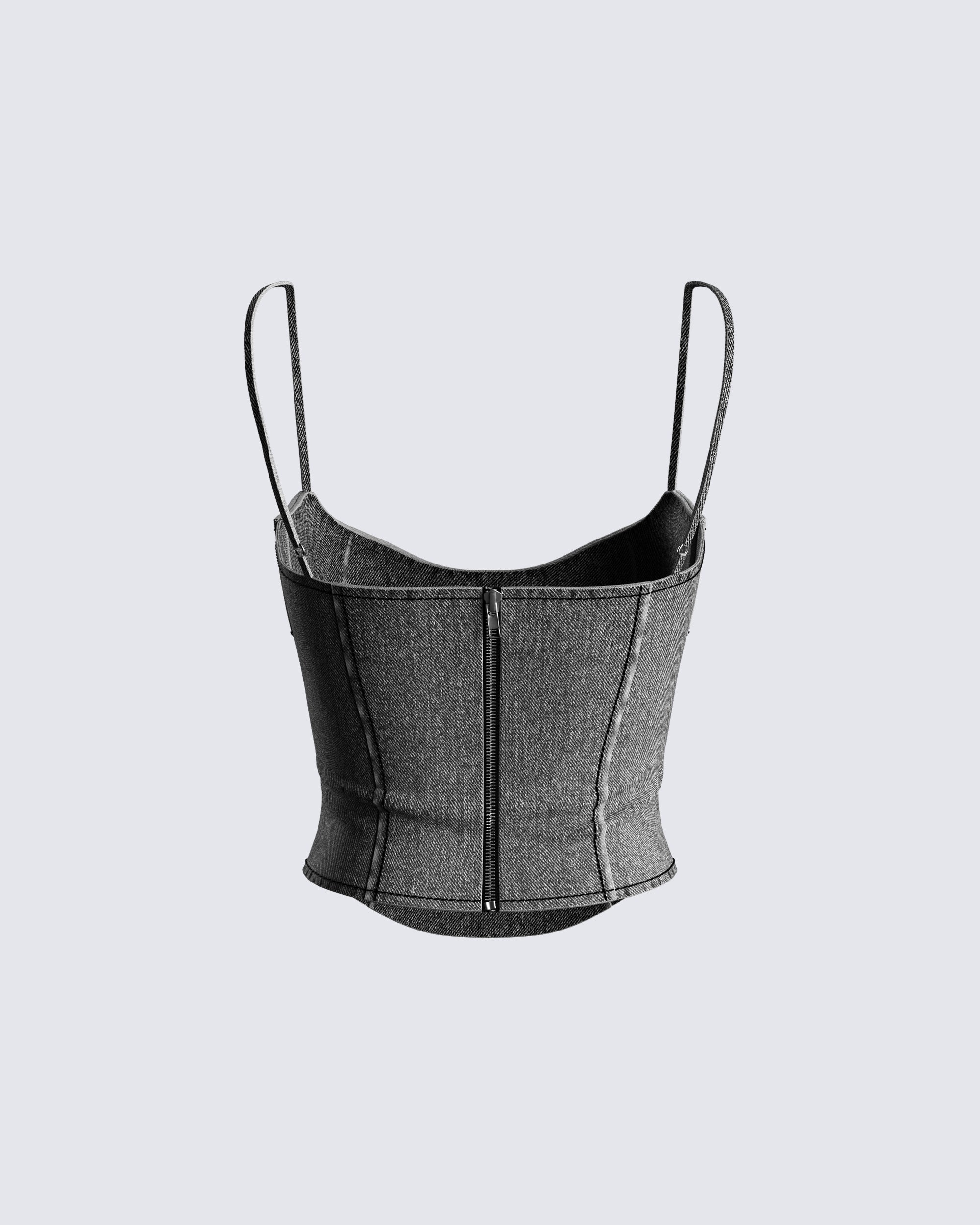 Stacey Grey Denim Cami Top - Image 3
