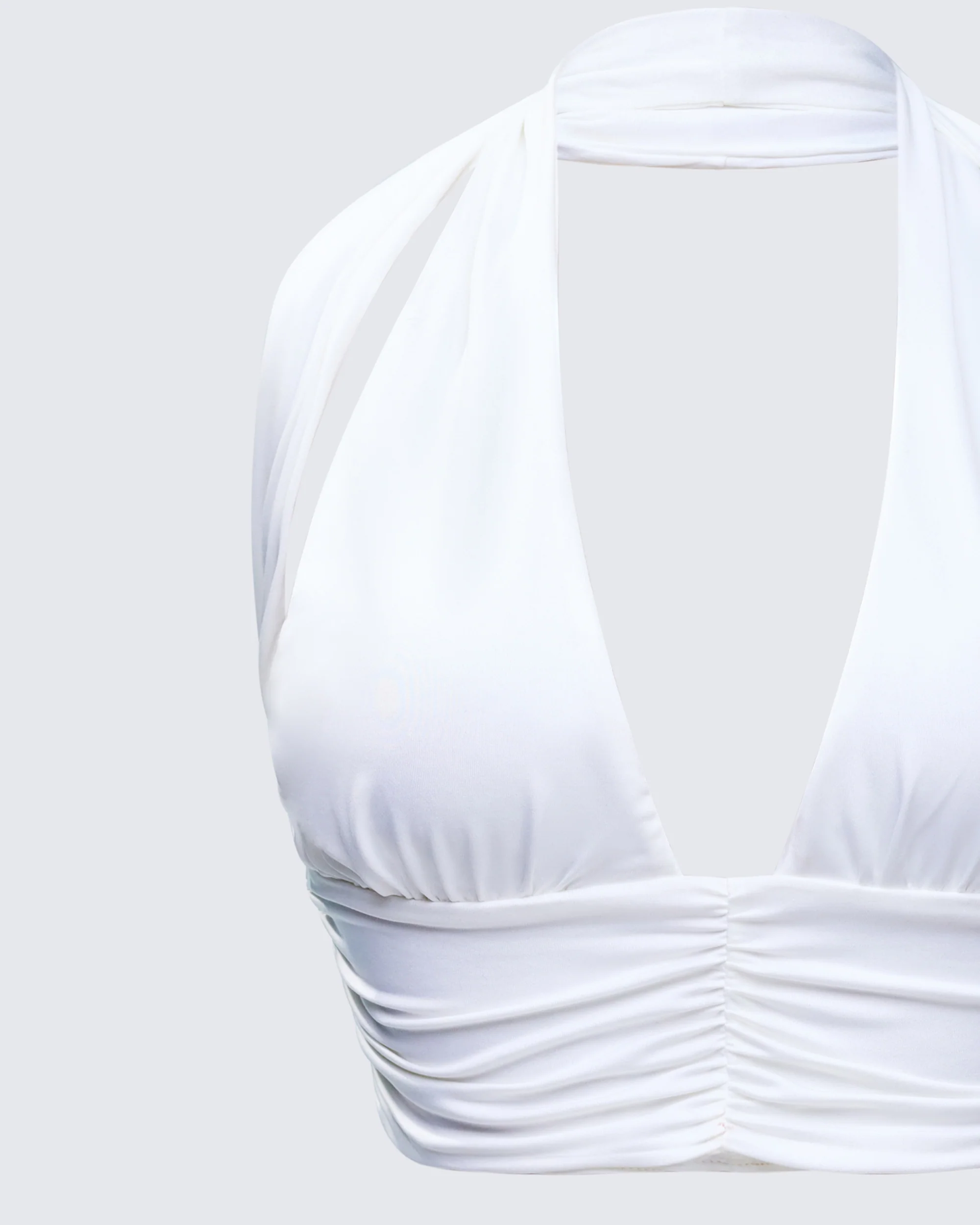 Iyanu Ivory Jersey Halter Top - Image 6