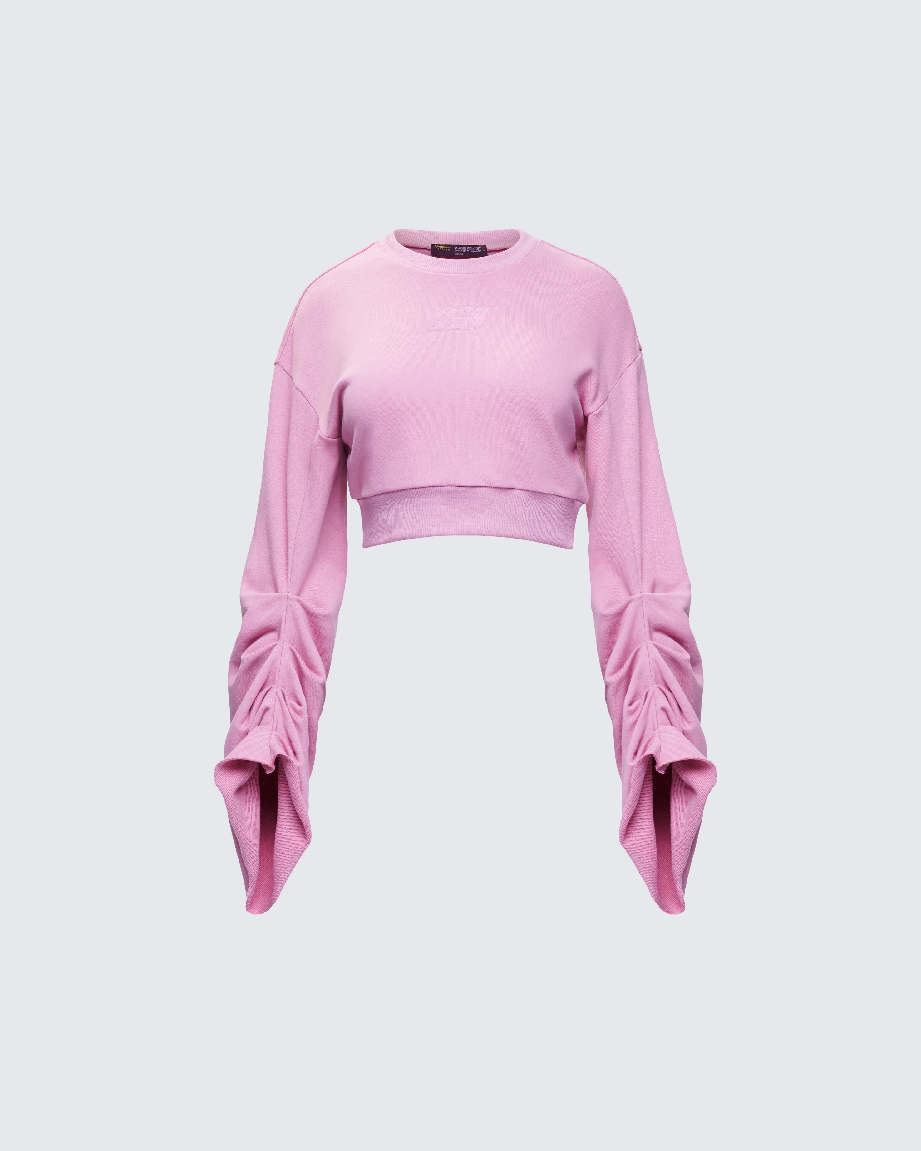 Una Pink Stacked Sleeve Sweatshirt