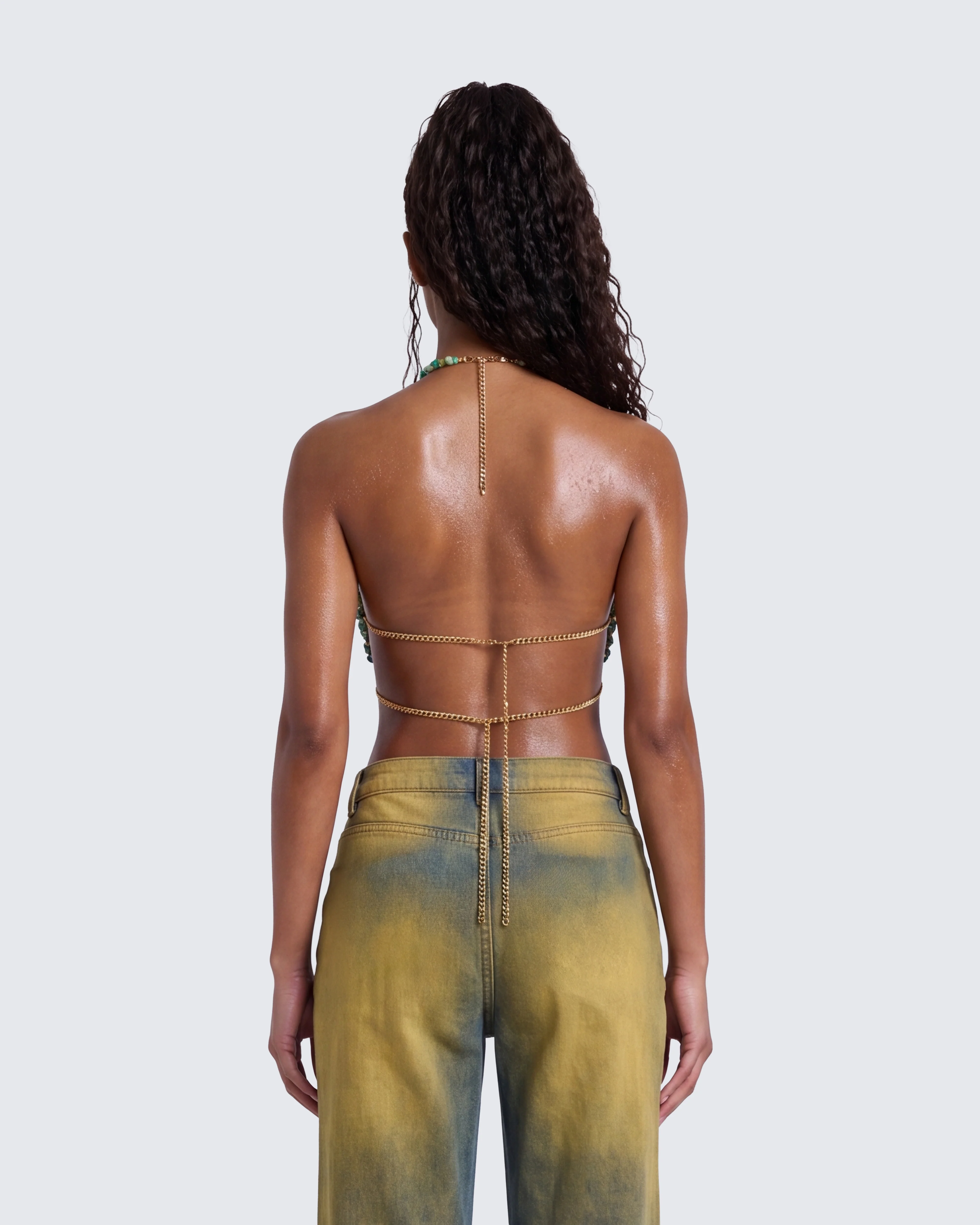 Vanna Green Beaded Bralet - Image 4