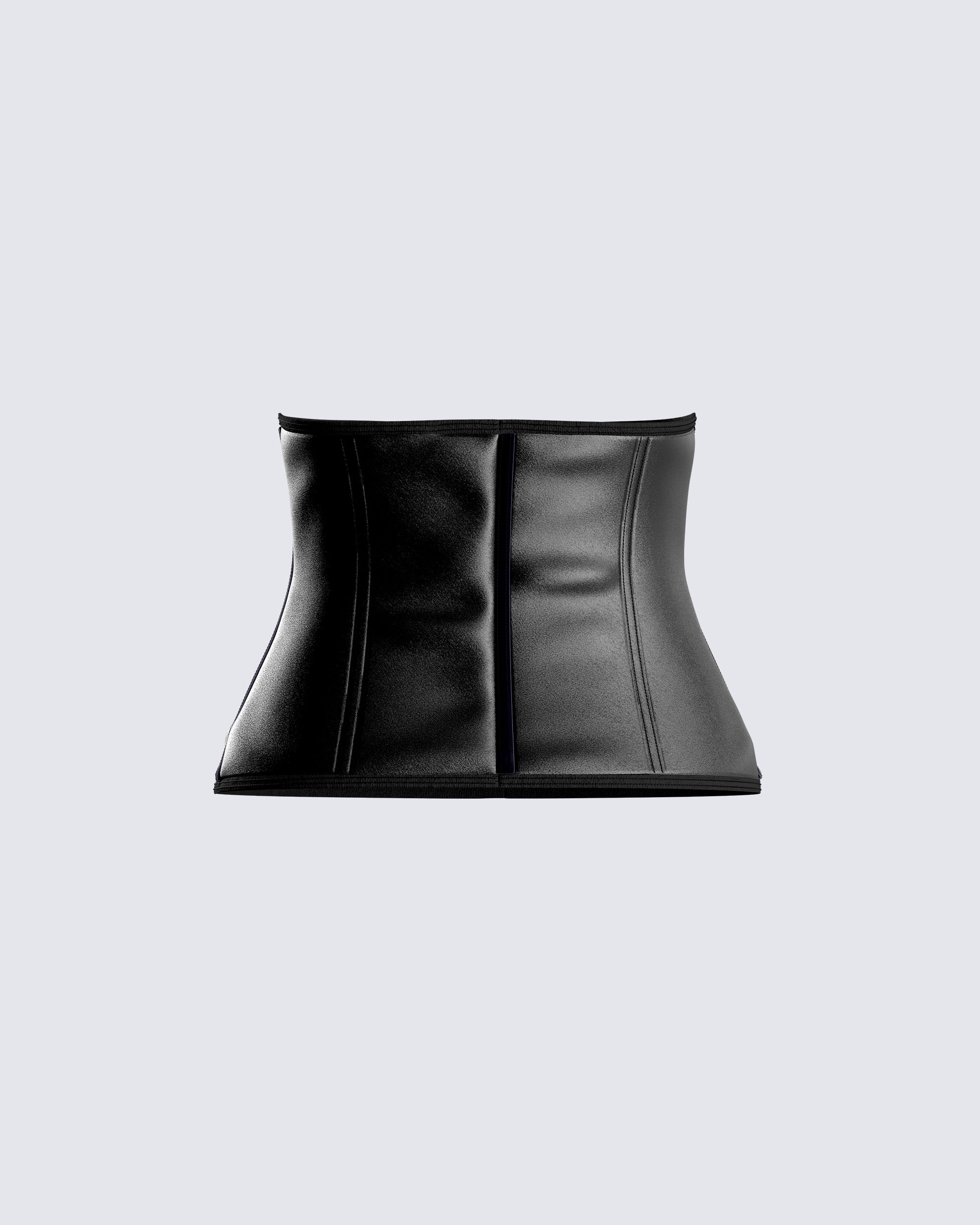 Vanya Black Compression Corset Top - Image 3