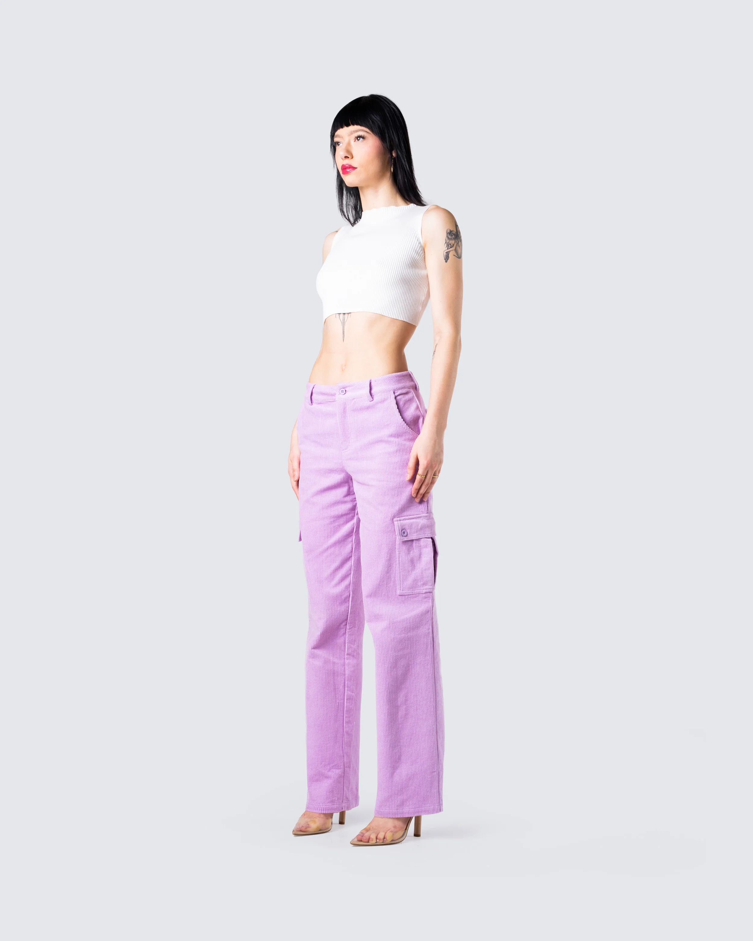 Vita White Cropped Tank - Image 7