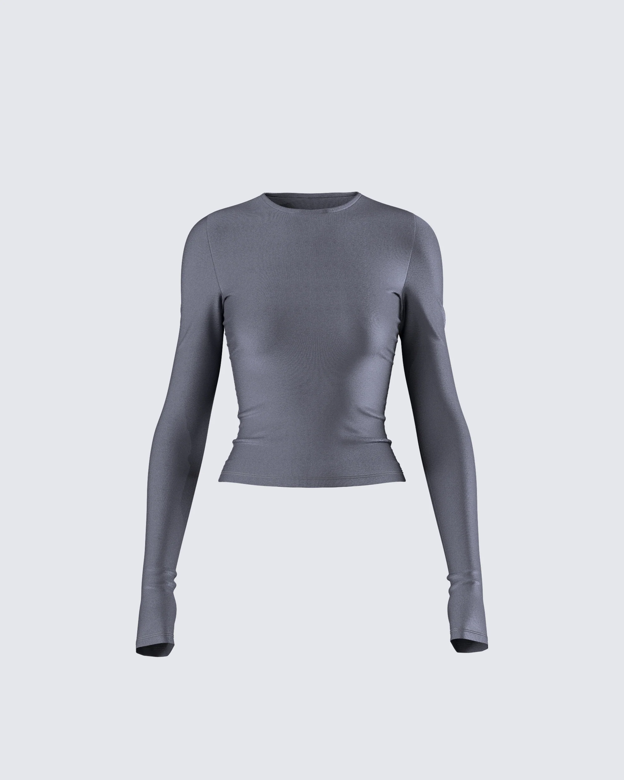 Vivi Grey Jersey Long Sleeve Top