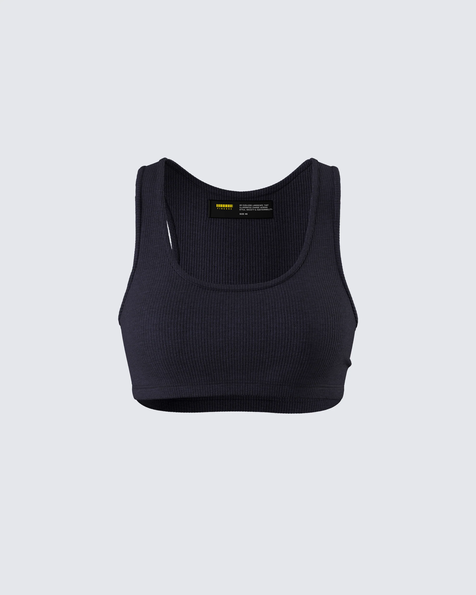 Waverly Black Ribbed Tank Top