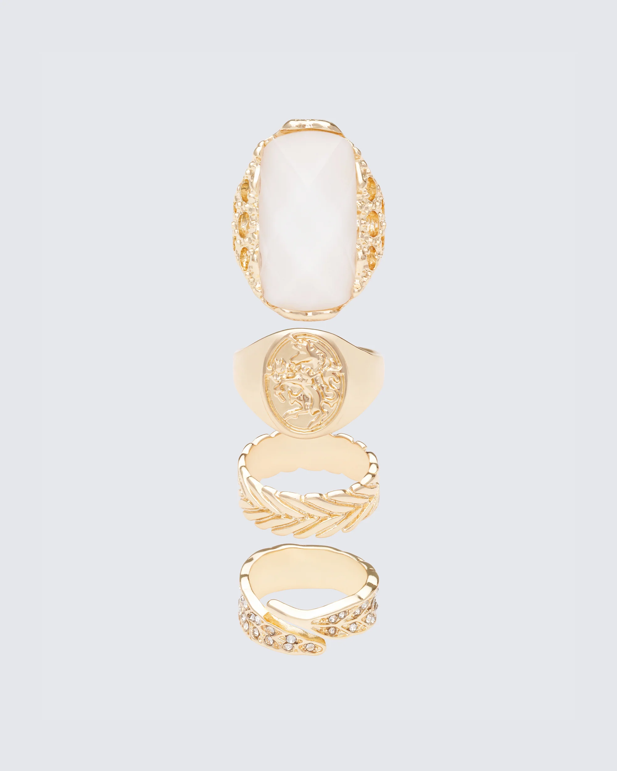 Wilda Gold Signet Set - 4 Pack
