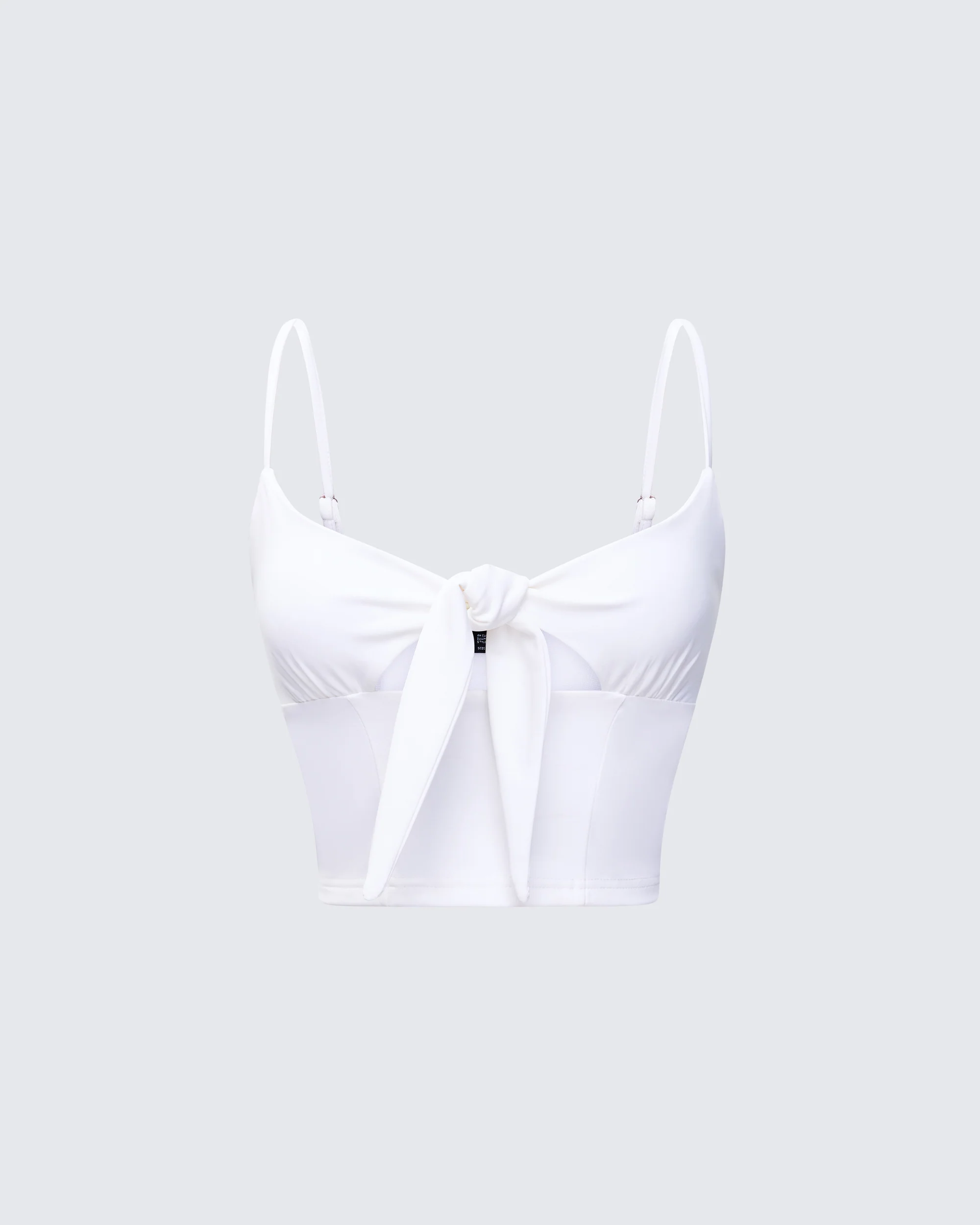 Wilmer White Tie Front Cami Top