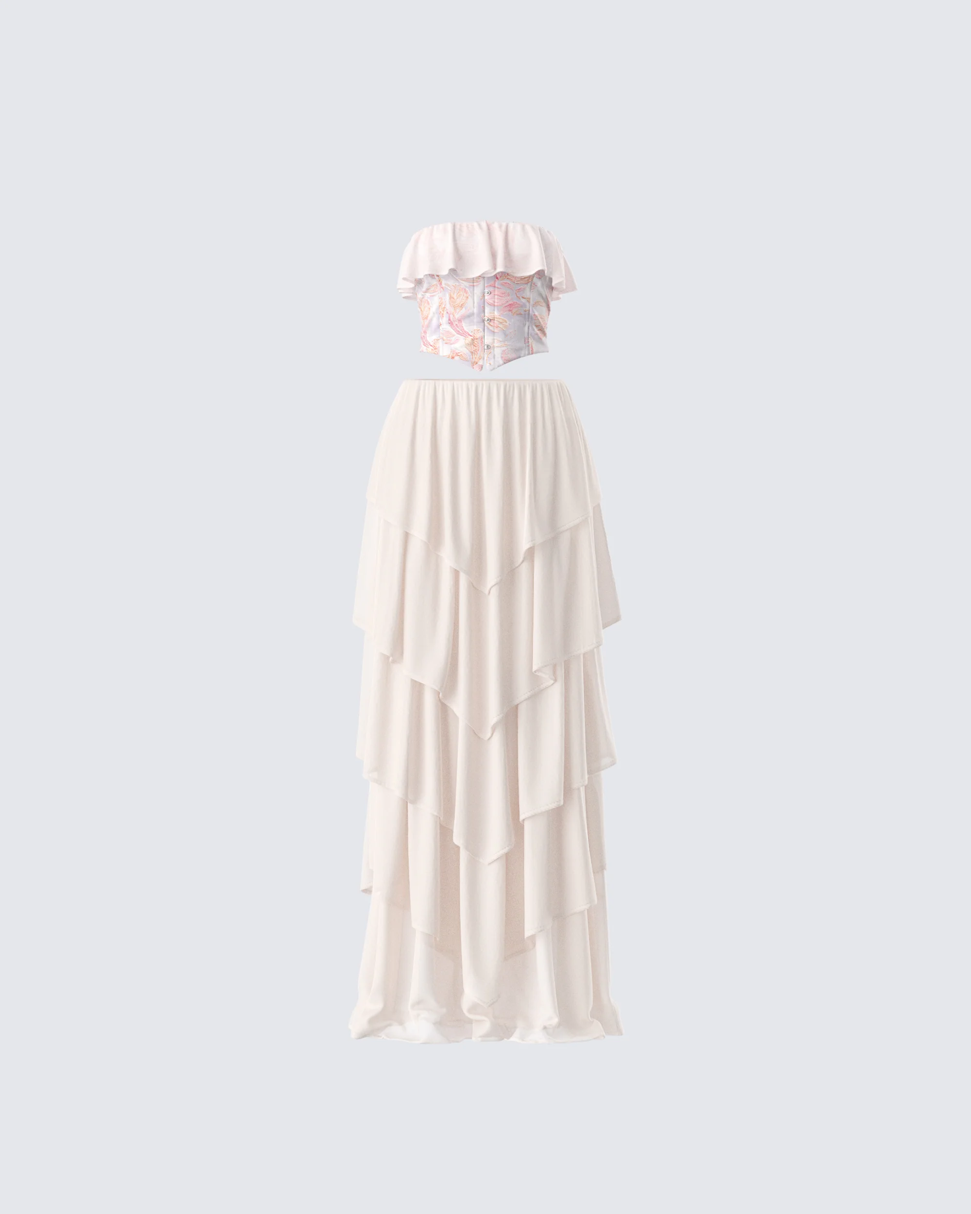 Zana Cream Ruffle Set