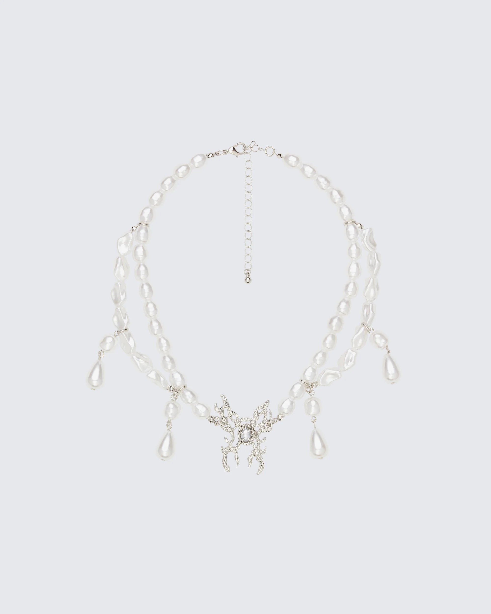 Zanele Ivory Pearl Molten Necklace
