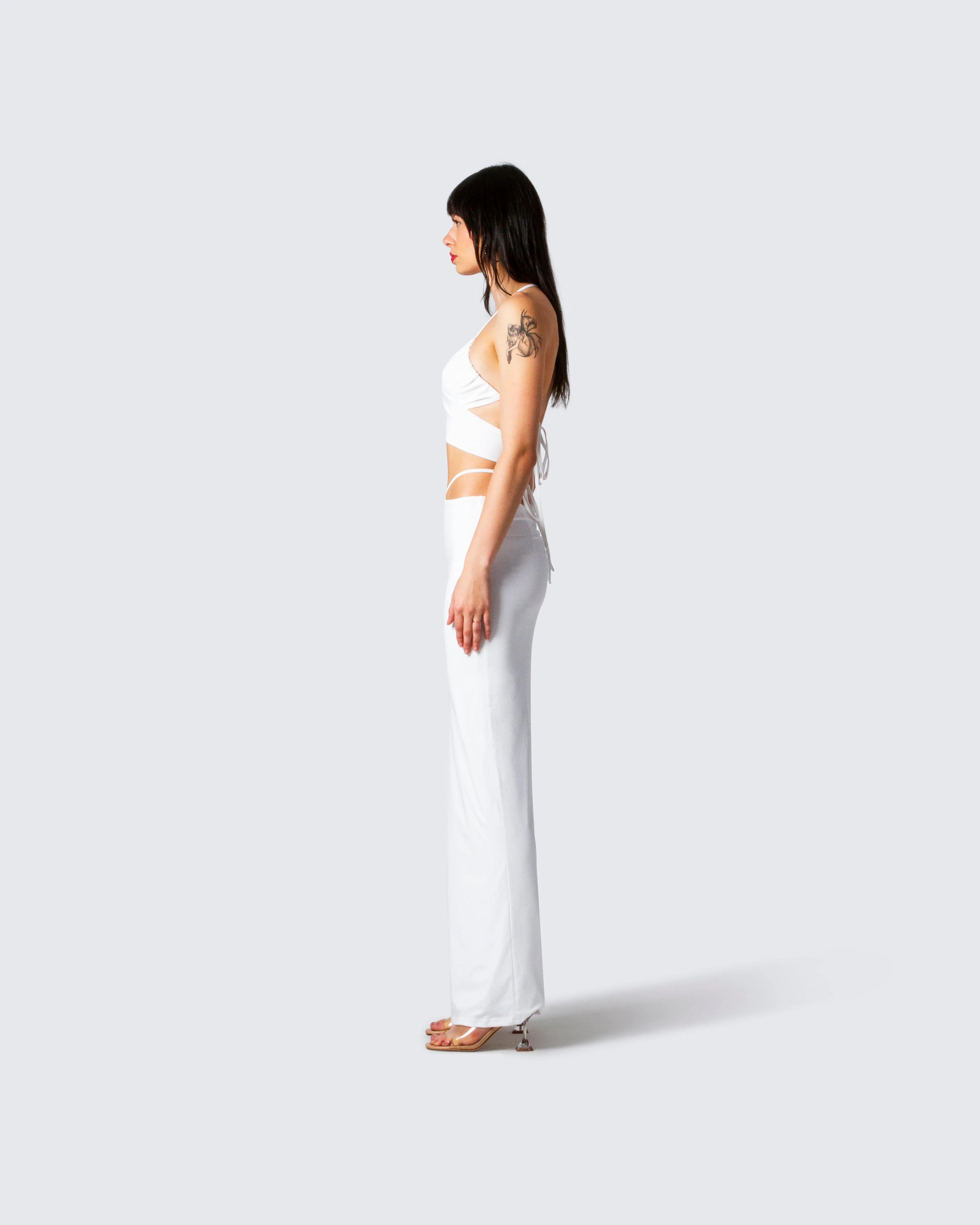 Zeke White Criss Cross Top - Image 5